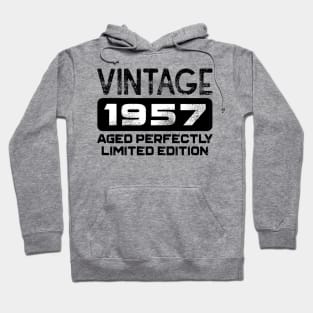 Birthday Gift Vintage 1957 Aged Perfectly Hoodie